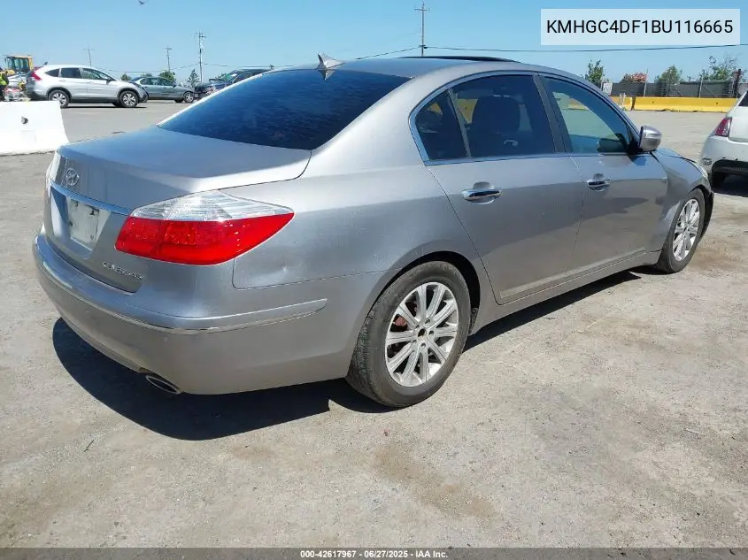 2011 Hyundai Genesis 4.6 VIN: KMHGC4DF1BU116665 Lot: 42617967