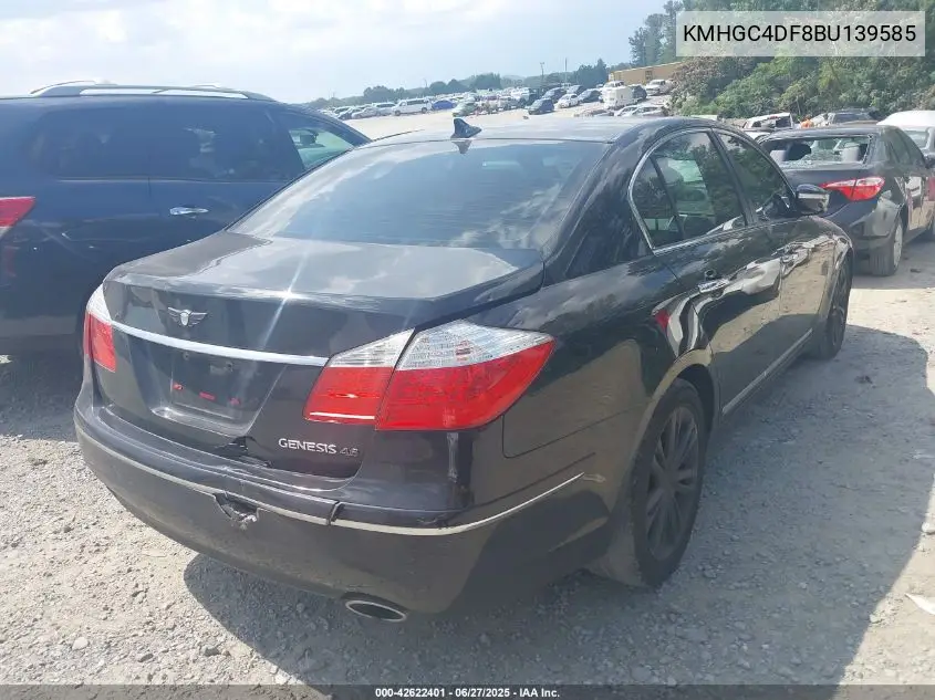 2011 Hyundai Genesis 4.6 VIN: KMHGC4DF8BU139585 Lot: 42622401
