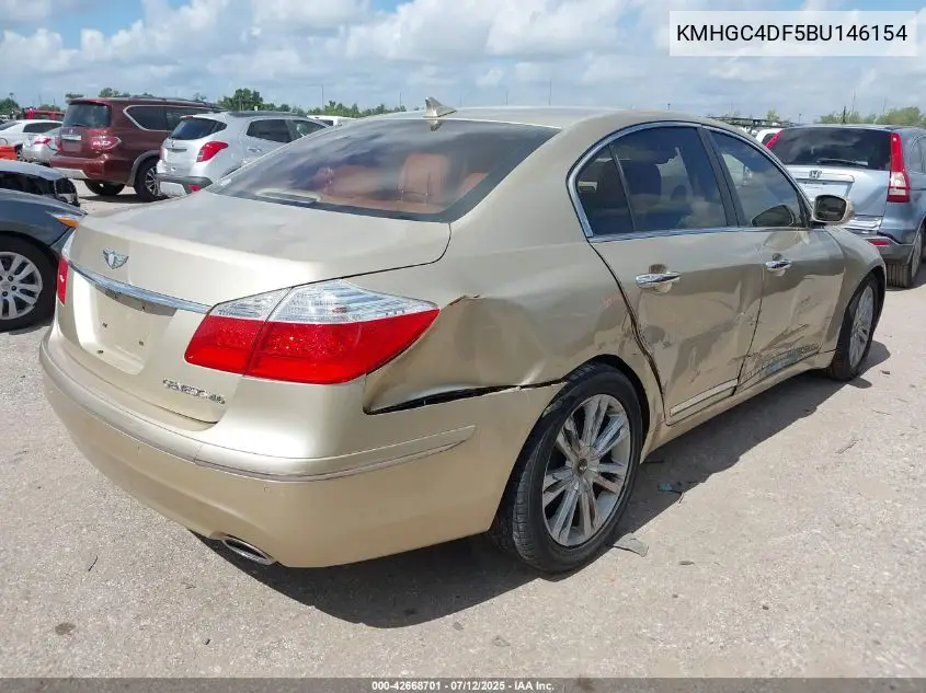 2011 Hyundai Genesis 4.6 VIN: KMHGC4DF5BU146154 Lot: 42668701