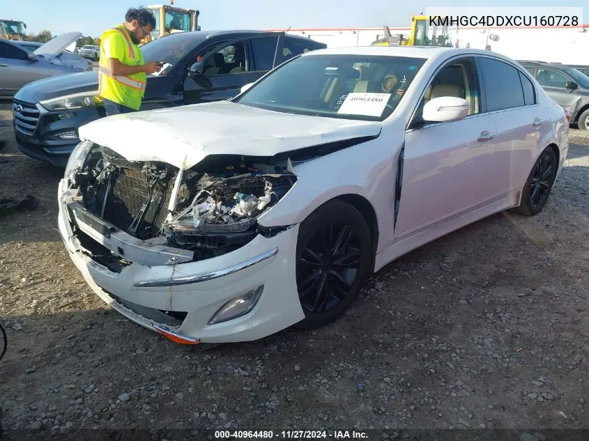2012 Hyundai Genesis 3.8 VIN: KMHGC4DDXCU160728 Lot: 40964480