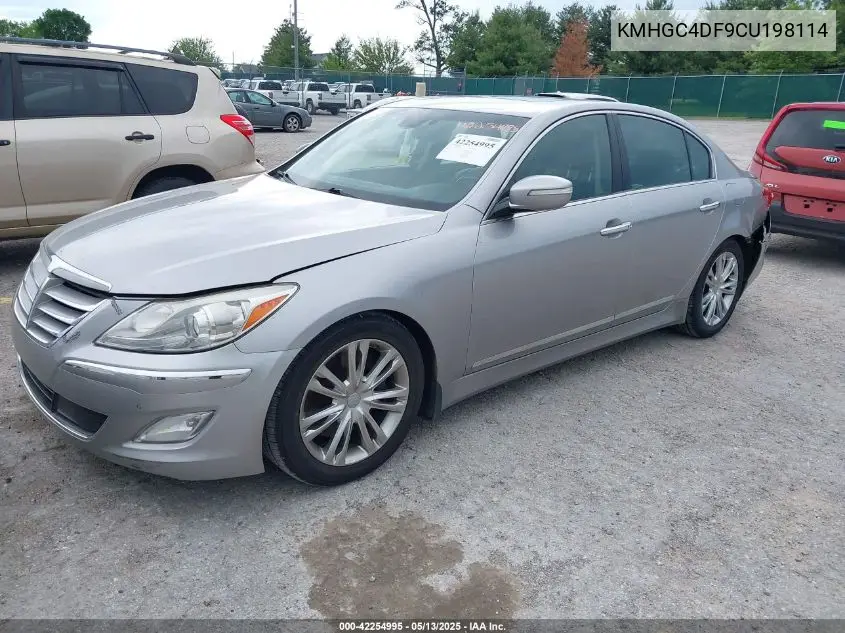 2012 Hyundai Genesis 4.6 VIN: KMHGC4DF9CU198114 Lot: 42254995