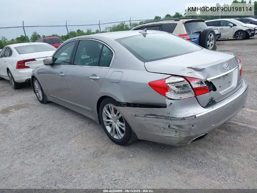 2012 Hyundai Genesis 4.6 VIN: KMHGC4DF9CU198114 Lot: 42254995