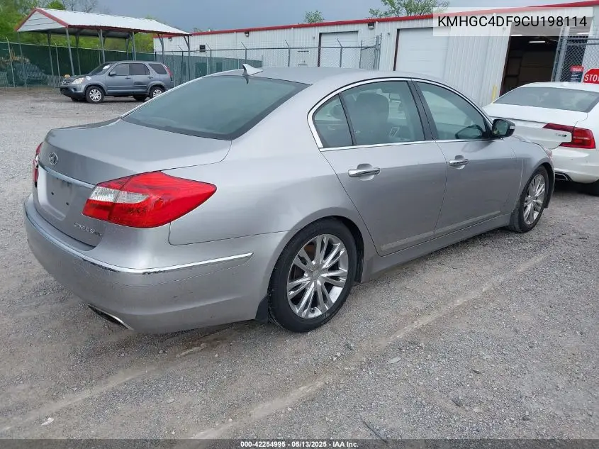 2012 Hyundai Genesis 4.6 VIN: KMHGC4DF9CU198114 Lot: 42254995