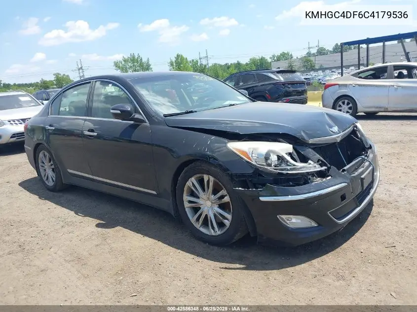 2012 Hyundai Genesis 4.6 VIN: KMHGC4DF6C4179536 Lot: 42586348