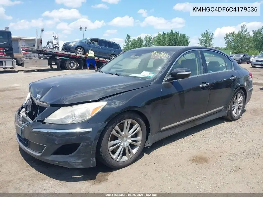 2012 Hyundai Genesis 4.6 VIN: KMHGC4DF6C4179536 Lot: 42586348