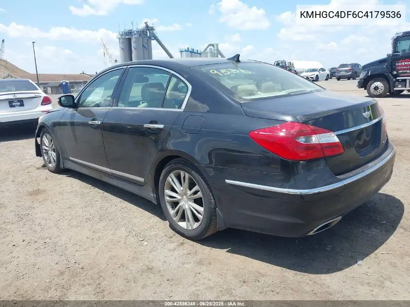 2012 Hyundai Genesis 4.6 VIN: KMHGC4DF6C4179536 Lot: 42586348
