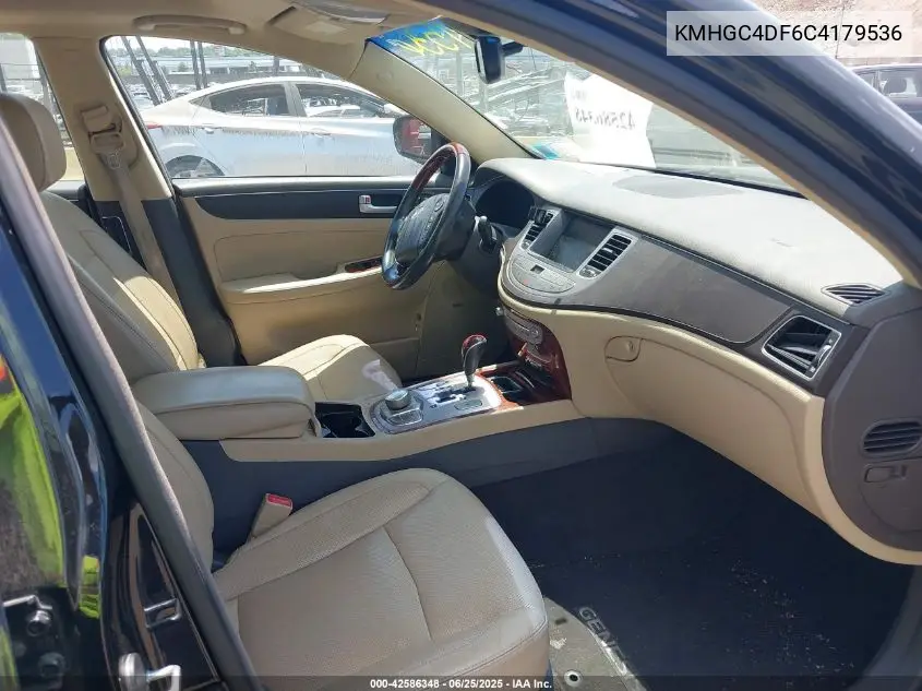 2012 Hyundai Genesis 4.6 VIN: KMHGC4DF6C4179536 Lot: 42586348