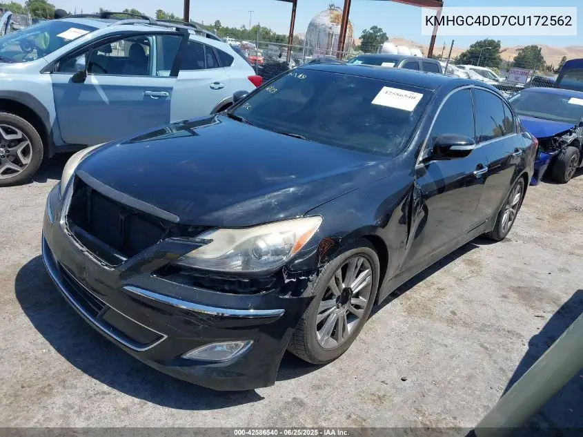 2012 Hyundai Genesis 3.8 VIN: KMHGC4DD7CU172562 Lot: 42586540