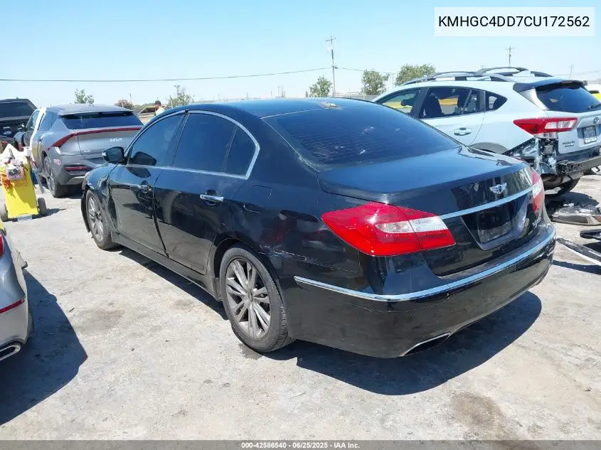 2012 Hyundai Genesis 3.8 VIN: KMHGC4DD7CU172562 Lot: 42586540