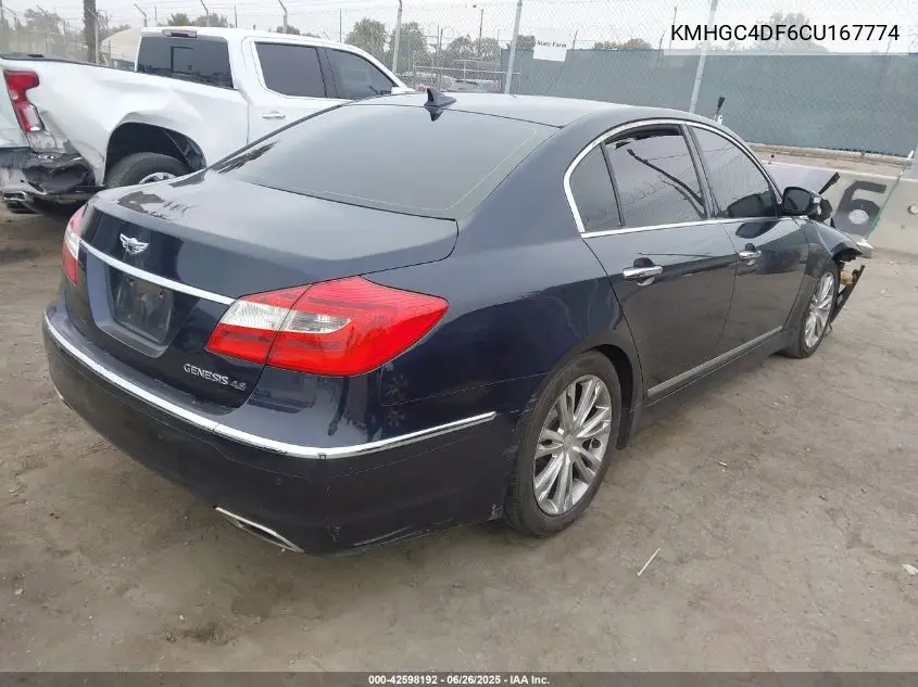 2012 Hyundai Genesis 4.6 VIN: KMHGC4DF6CU167774 Lot: 42598192