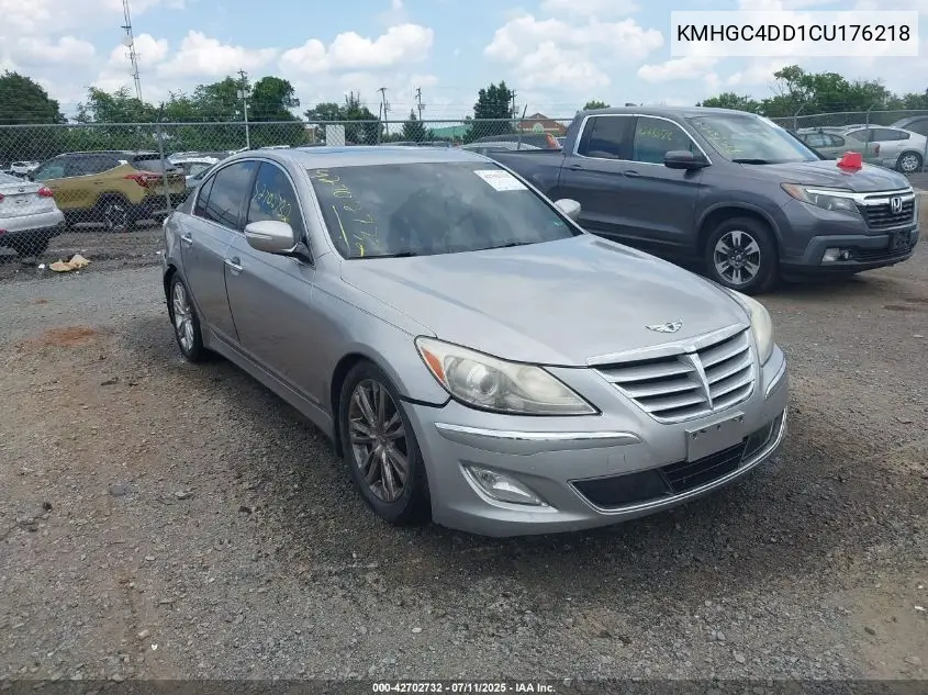 2012 Hyundai Genesis 3.8 VIN: KMHGC4DD1CU176218 Lot: 42702732