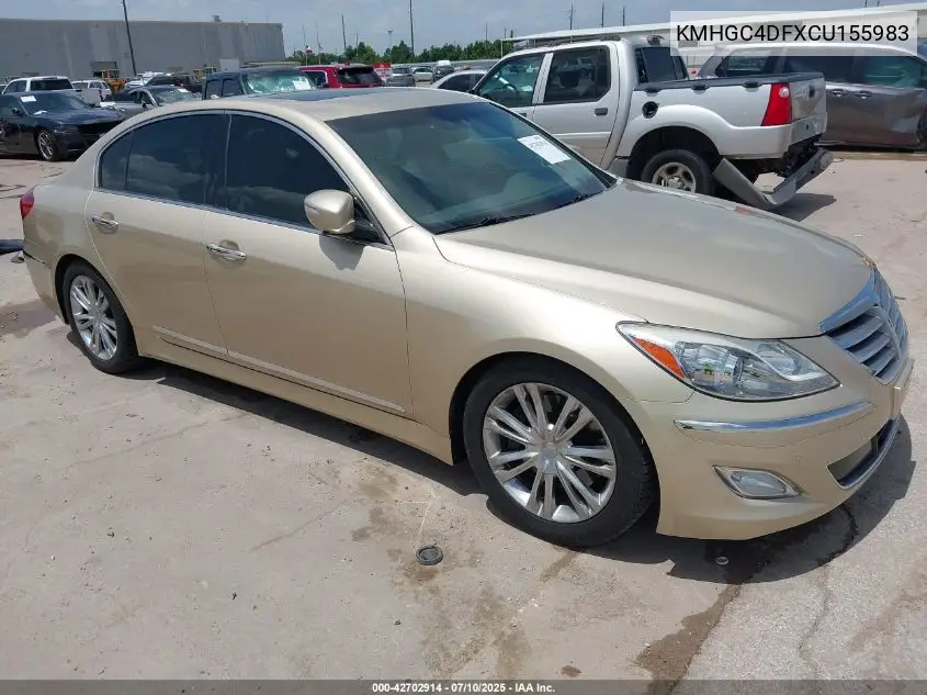 2012 Hyundai Genesis 4.6 VIN: KMHGC4DFXCU155983 Lot: 42702914