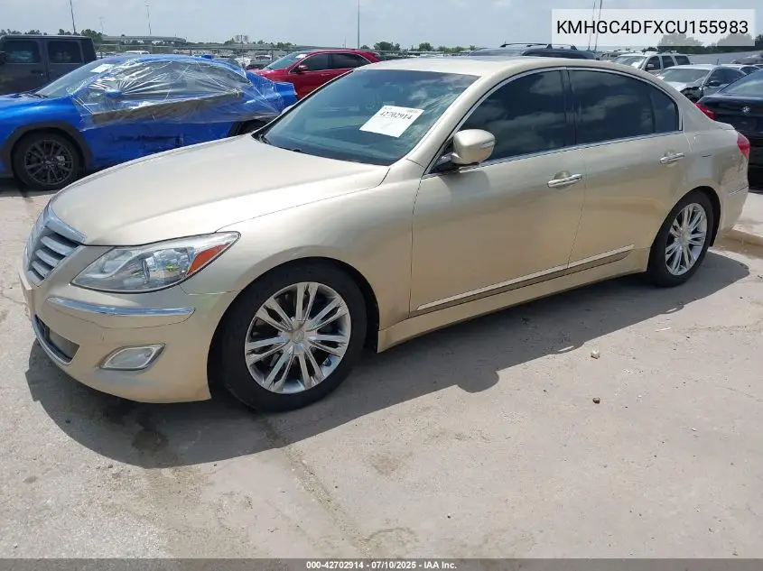2012 Hyundai Genesis 4.6 VIN: KMHGC4DFXCU155983 Lot: 42702914