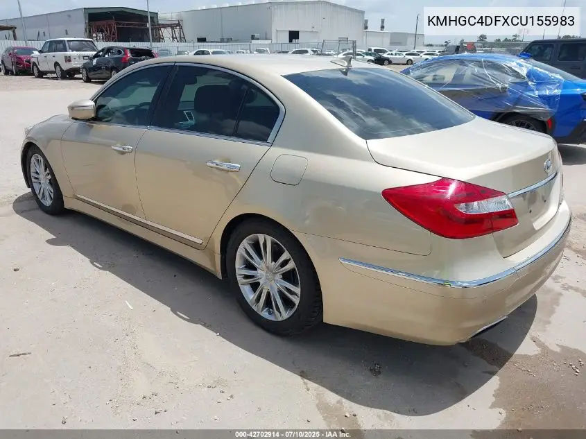 2012 Hyundai Genesis 4.6 VIN: KMHGC4DFXCU155983 Lot: 42702914