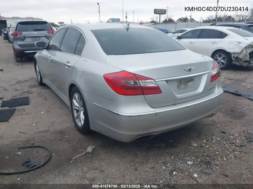 2013 Hyundai Genesis 3.8 VIN: KMHGC4DD7DU230414 Lot: 41576780