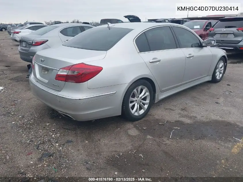 2013 Hyundai Genesis 3.8 VIN: KMHGC4DD7DU230414 Lot: 41576780