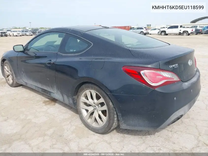 2014 Hyundai Genesis 2.0T Premium VIN: KMHHT6KD5EU118599 Lot: 42242355