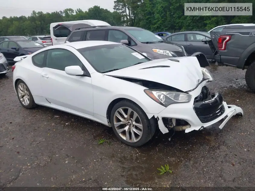 2014 Hyundai Genesis 2.0T VIN: KMHHT6KD0EU115545 Lot: 42250247