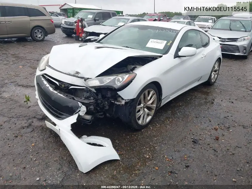 2014 Hyundai Genesis 2.0T VIN: KMHHT6KD0EU115545 Lot: 42250247