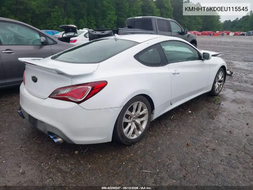 2014 Hyundai Genesis 2.0T VIN: KMHHT6KD0EU115545 Lot: 42250247