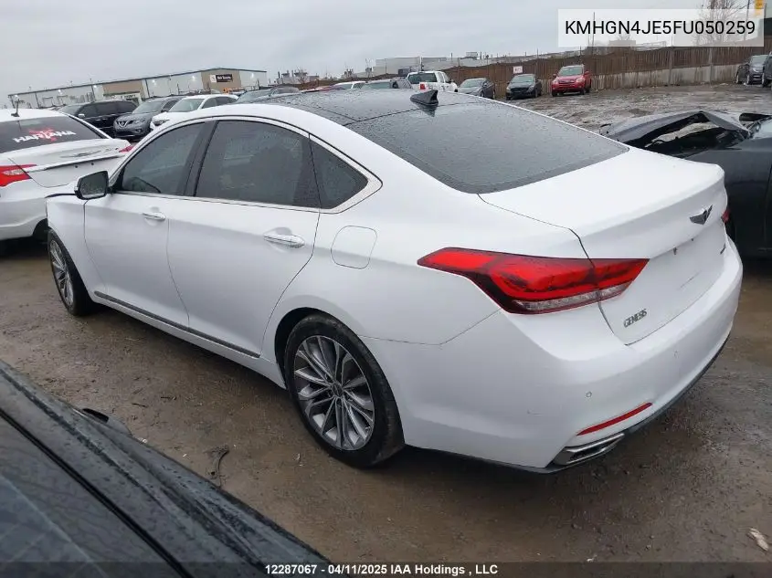 2015 Hyundai Genesis VIN: KMHGN4JE5FU050259 Lot: 12287067