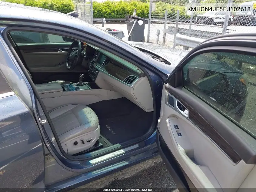 2015 Hyundai Genesis 3.8 VIN: KMHGN4JE5FU102618 Lot: 42215274