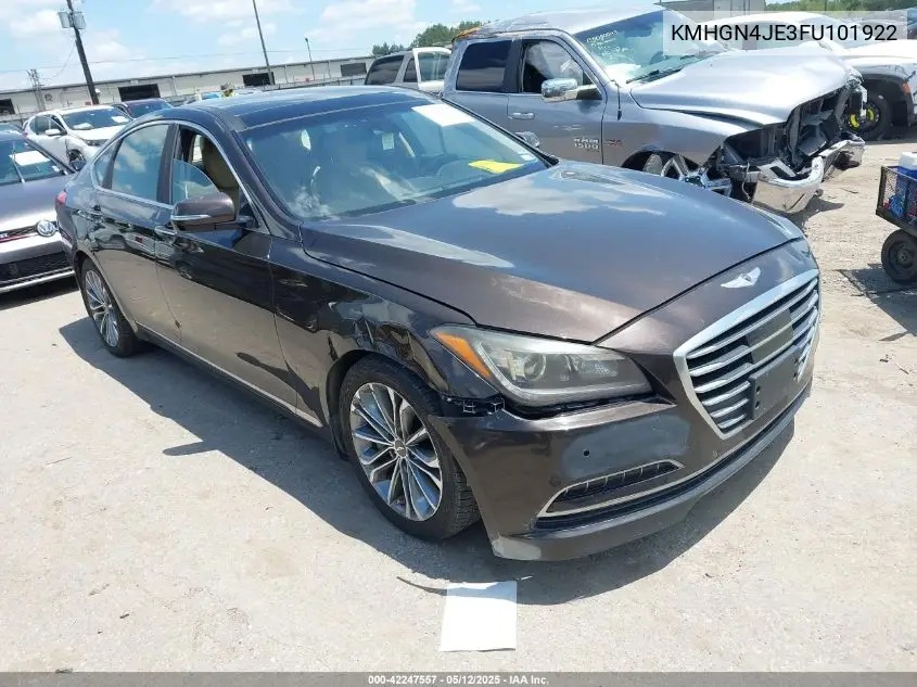 2015 Hyundai Genesis 3.8 VIN: KMHGN4JE3FU101922 Lot: 42247557