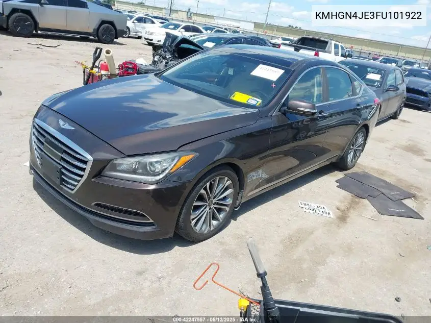 2015 Hyundai Genesis 3.8 VIN: KMHGN4JE3FU101922 Lot: 42247557