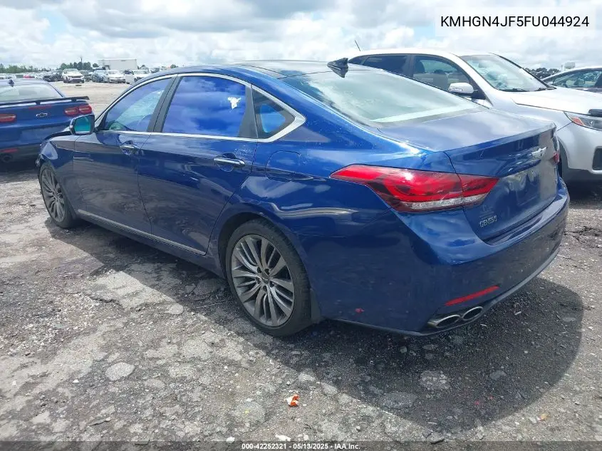 2015 Hyundai Genesis 5.0 VIN: KMHGN4JF5FU044924 Lot: 42252321