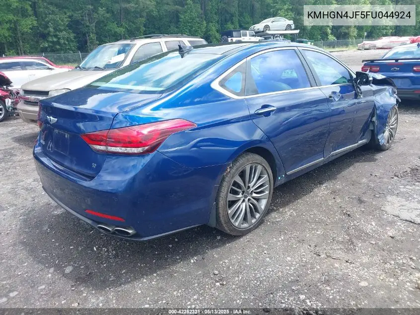 2015 Hyundai Genesis 5.0 VIN: KMHGN4JF5FU044924 Lot: 42252321