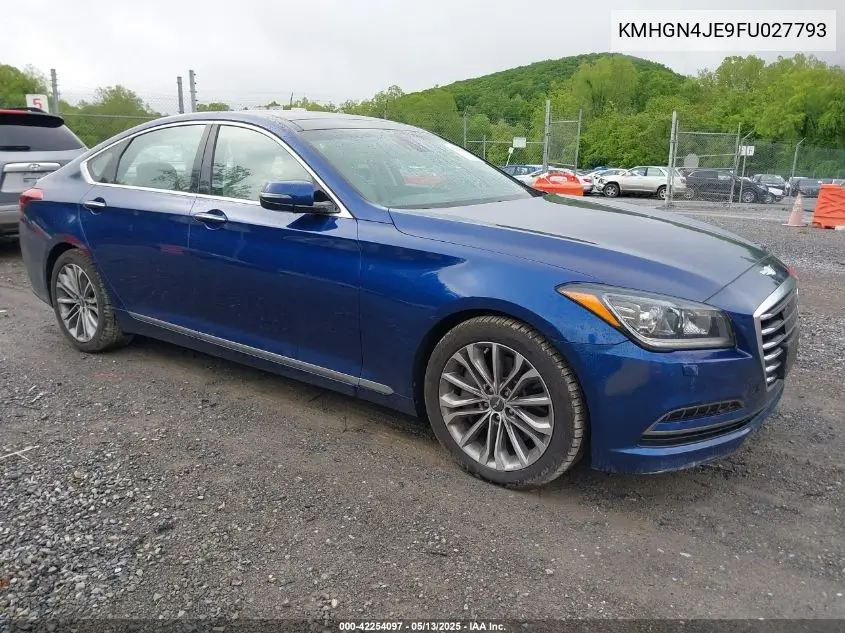 2015 Hyundai Genesis 3.8 VIN: KMHGN4JE9FU027793 Lot: 42254097