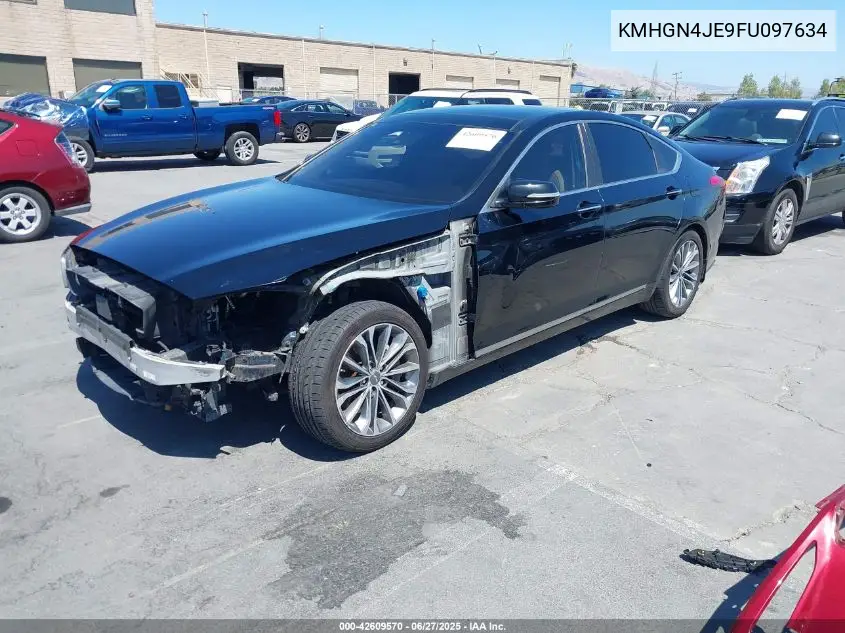 2015 Hyundai Genesis 3.8 VIN: KMHGN4JE9FU097634 Lot: 42609570