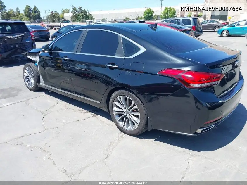 2015 Hyundai Genesis 3.8 VIN: KMHGN4JE9FU097634 Lot: 42609570