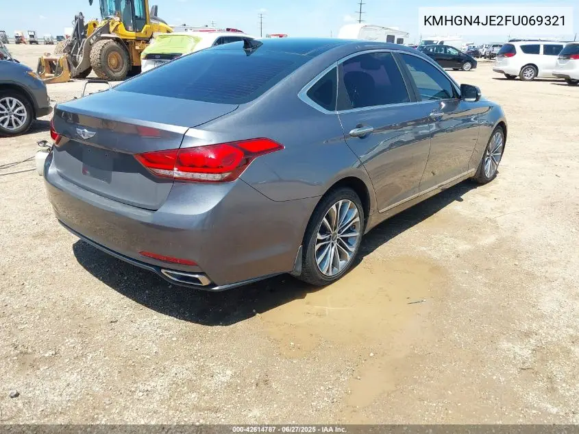 2015 Hyundai Genesis 3.8 VIN: KMHGN4JE2FU069321 Lot: 42614787