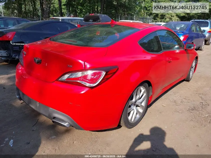 2016 Hyundai Genesis 3.8 Base VIN: KMHHT6KJ4GU132745 Lot: 42498729