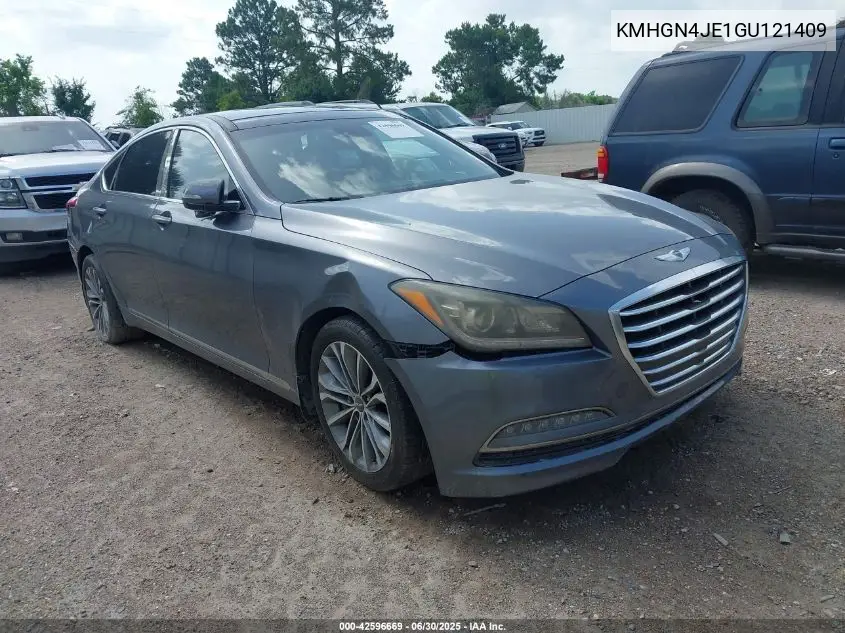 2016 Hyundai Genesis 3.8L VIN: KMHGN4JE1GU121409 Lot: 42596669
