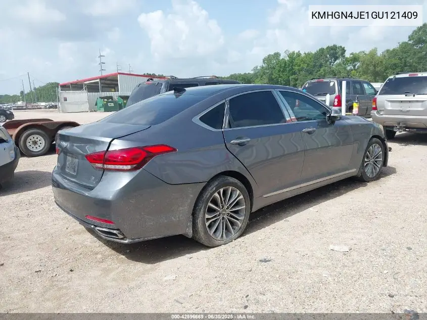 2016 Hyundai Genesis 3.8L VIN: KMHGN4JE1GU121409 Lot: 42596669