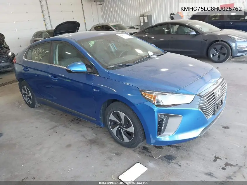 2017 Hyundai Ioniq Hybrid Sel VIN: KMHC75LC8HU026762 Lot: 42249357