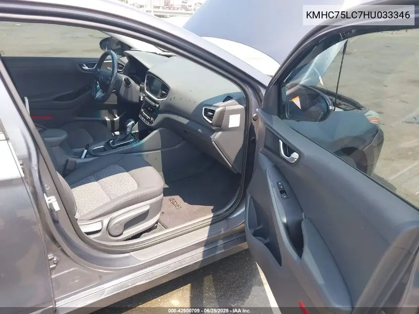 2017 Hyundai Ioniq Hybrid Sel VIN: KMHC75LC7HU033346 Lot: 42600709