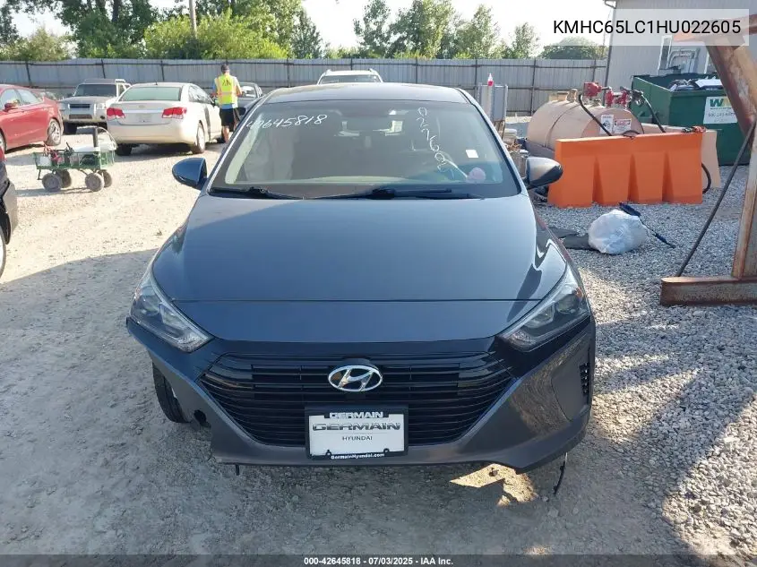 2017 Hyundai Ioniq Hybrid Blue VIN: KMHC65LC1HU022605 Lot: 42645818