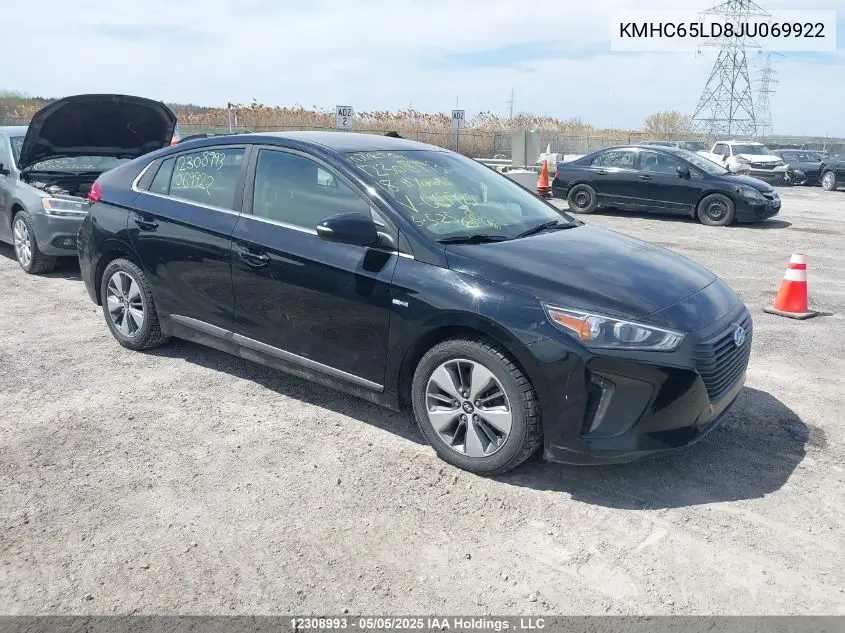 2018 Hyundai Ioniq VIN: KMHC65LD8JU069922 Lot: 12308993