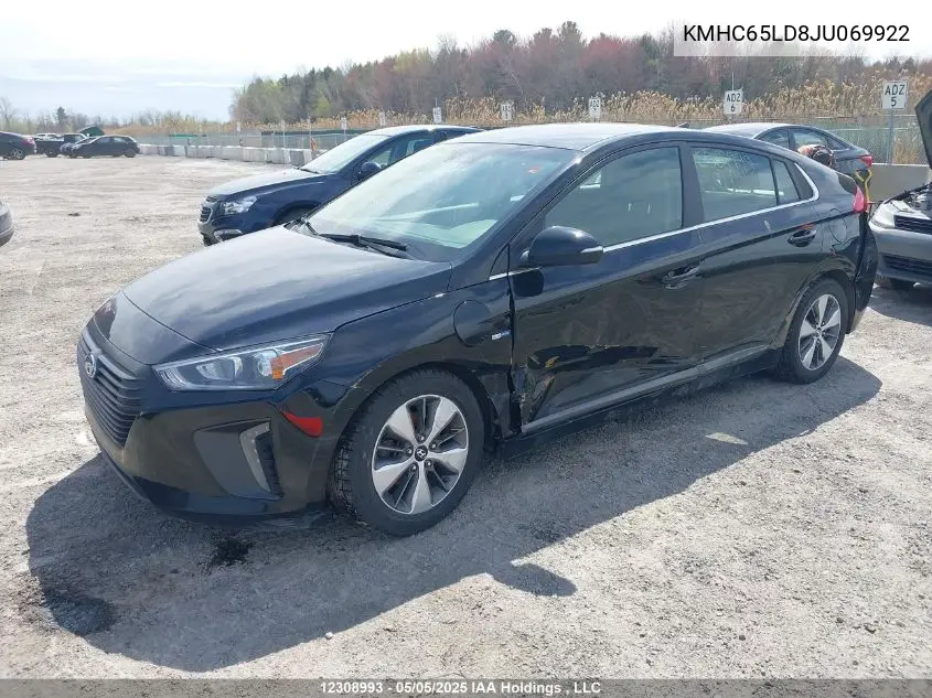 2018 Hyundai Ioniq VIN: KMHC65LD8JU069922 Lot: 12308993