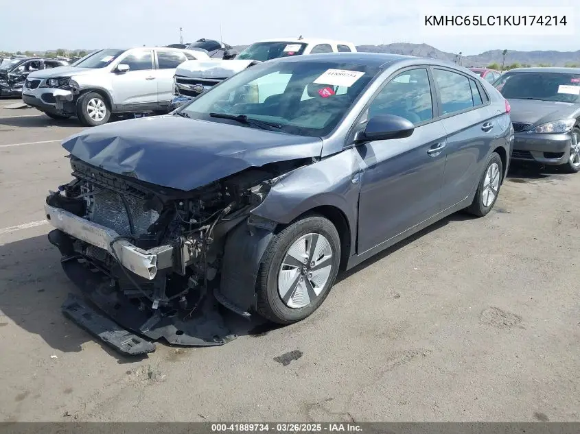 2019 Hyundai Ioniq Hybrid Blue VIN: KMHC65LC1KU174214 Lot: 41889734