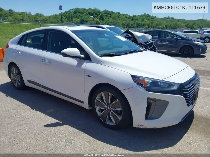 2019 Hyundai Ioniq Hybrid Limited VIN: KMHC85LC1KU111673 Lot: 42215775