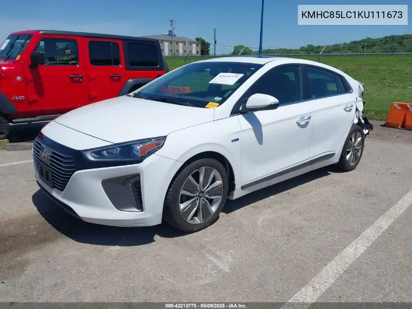 2019 Hyundai Ioniq Hybrid Limited VIN: KMHC85LC1KU111673 Lot: 42215775
