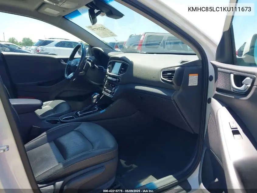 2019 Hyundai Ioniq Hybrid Limited VIN: KMHC85LC1KU111673 Lot: 42215775