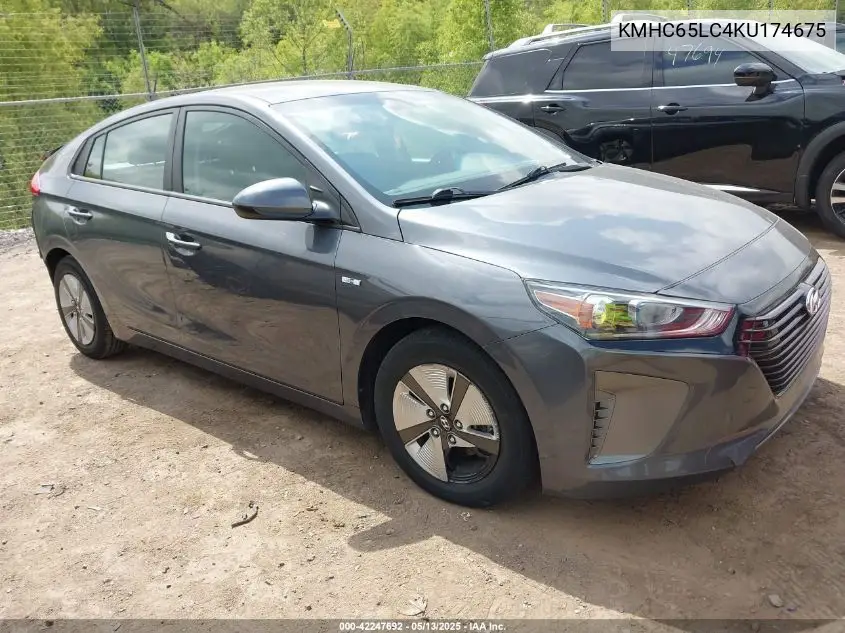 2019 Hyundai Ioniq Hybrid Blue VIN: KMHC65LC4KU174675 Lot: 42247692