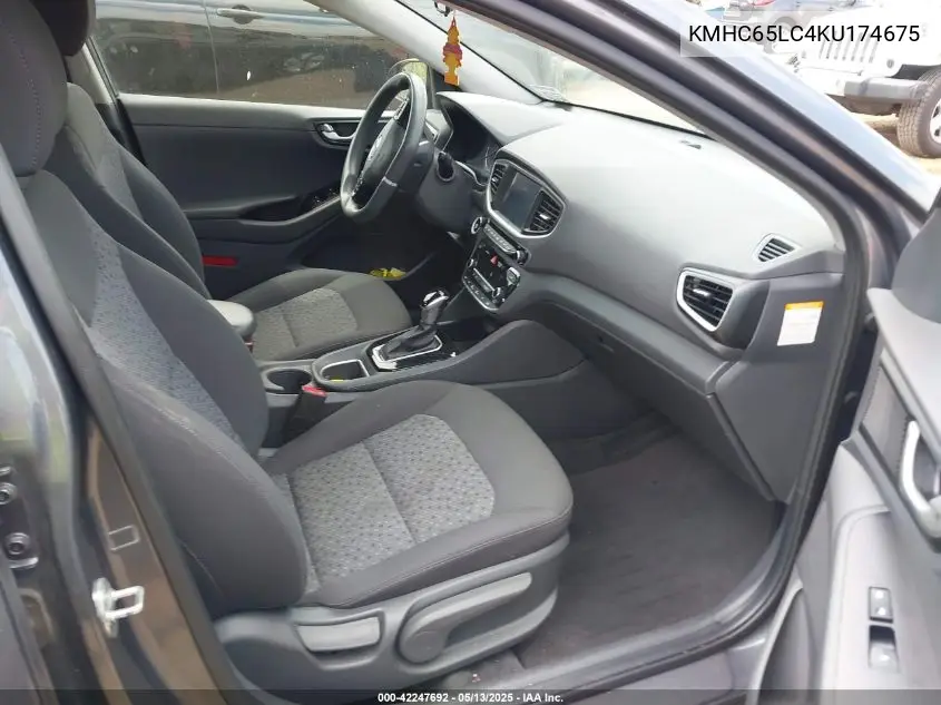 2019 Hyundai Ioniq Hybrid Blue VIN: KMHC65LC4KU174675 Lot: 42247692