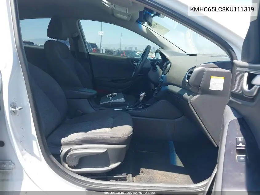 2019 Hyundai Ioniq Hybrid Blue VIN: KMHC65LC8KU111319 Lot: 42603416