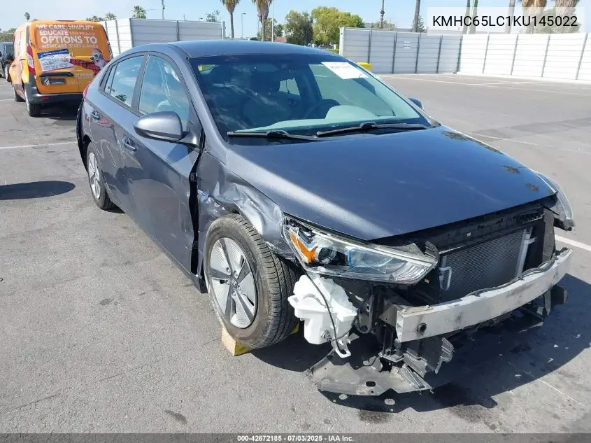 2019 Hyundai Ioniq Hybrid Blue VIN: KMHC65LC1KU145022 Lot: 42672185